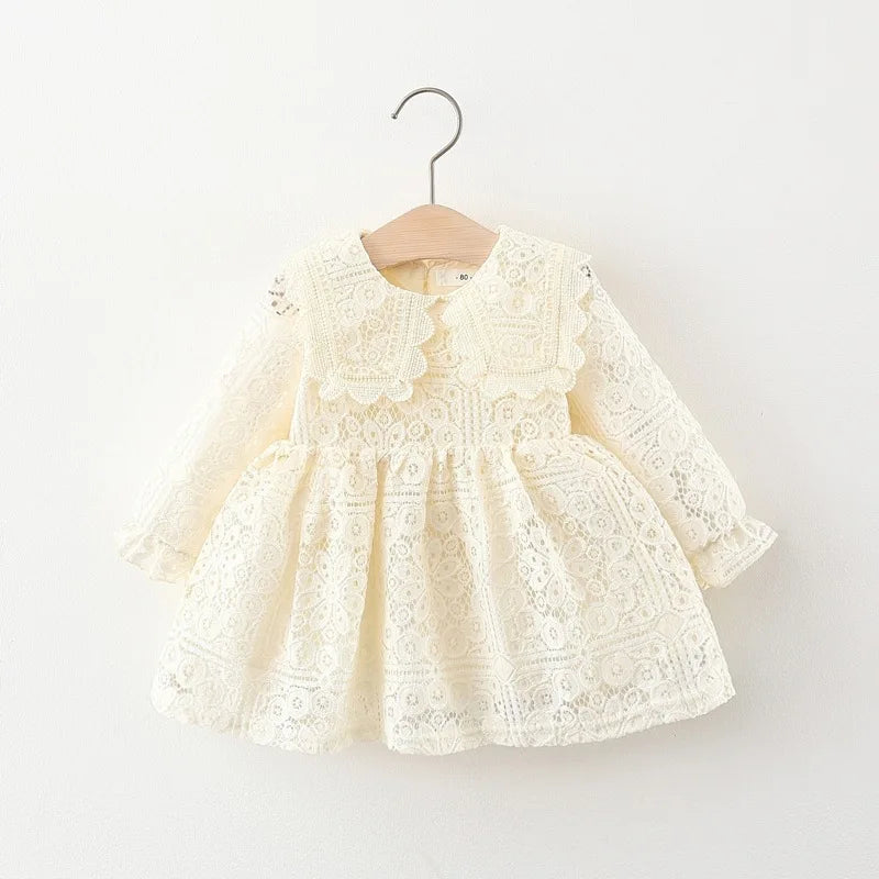 baby girl clothes mesh stitching dress for toddler