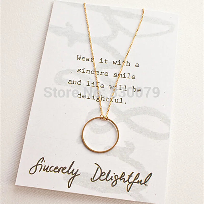 2024 Tredy New Minimalist Circle Pendants Necklaces