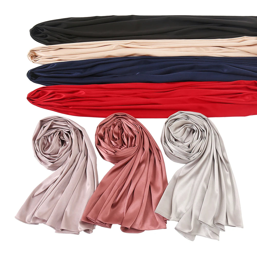 Premium Shimmer Silk Satin Hijab