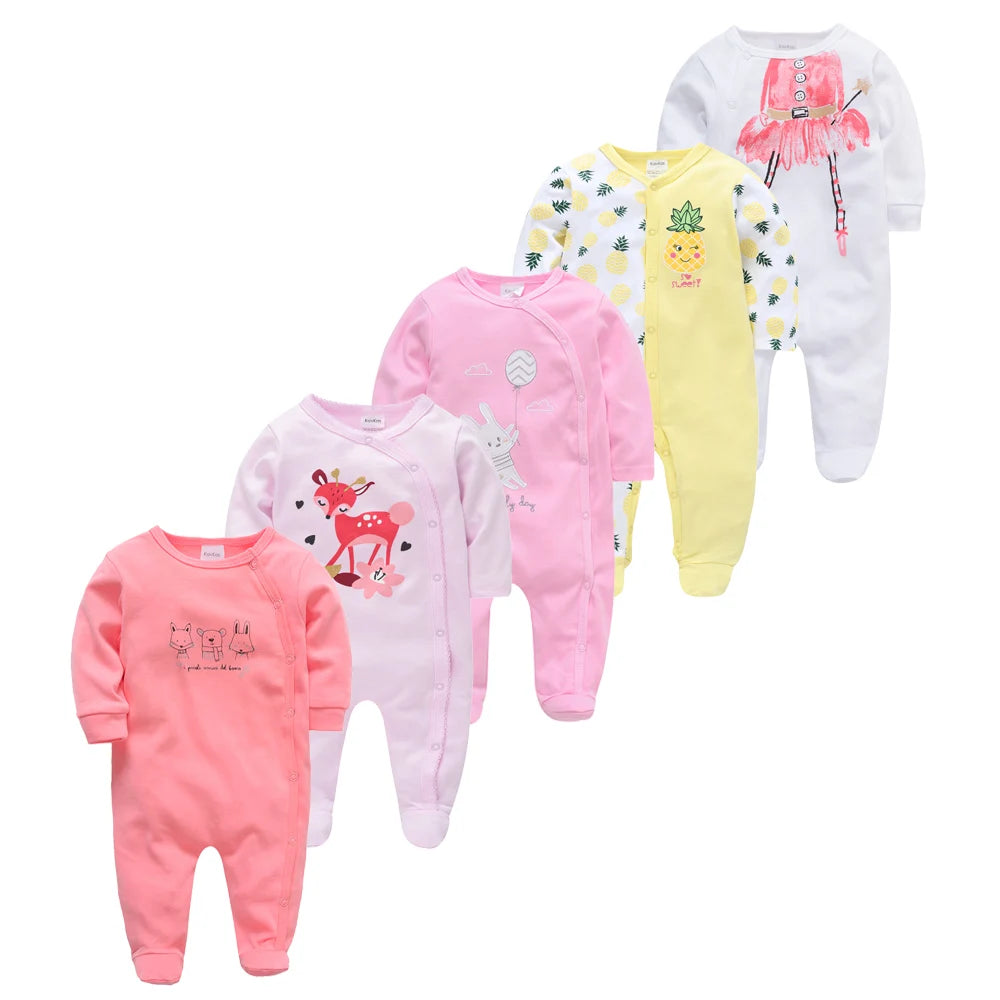 5pcs Sleepers Baby Pyjamas Newborn Girl Boy Pijamas bebe fille Cotton Breathable Soft ropa bebe Newborn Sleepers Baby Pjiamas