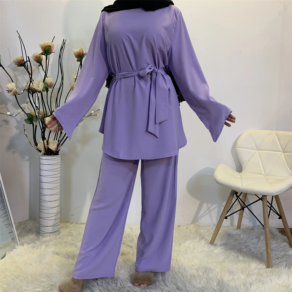 Conjunto de 2 piezas Heba con pantalones sueltos