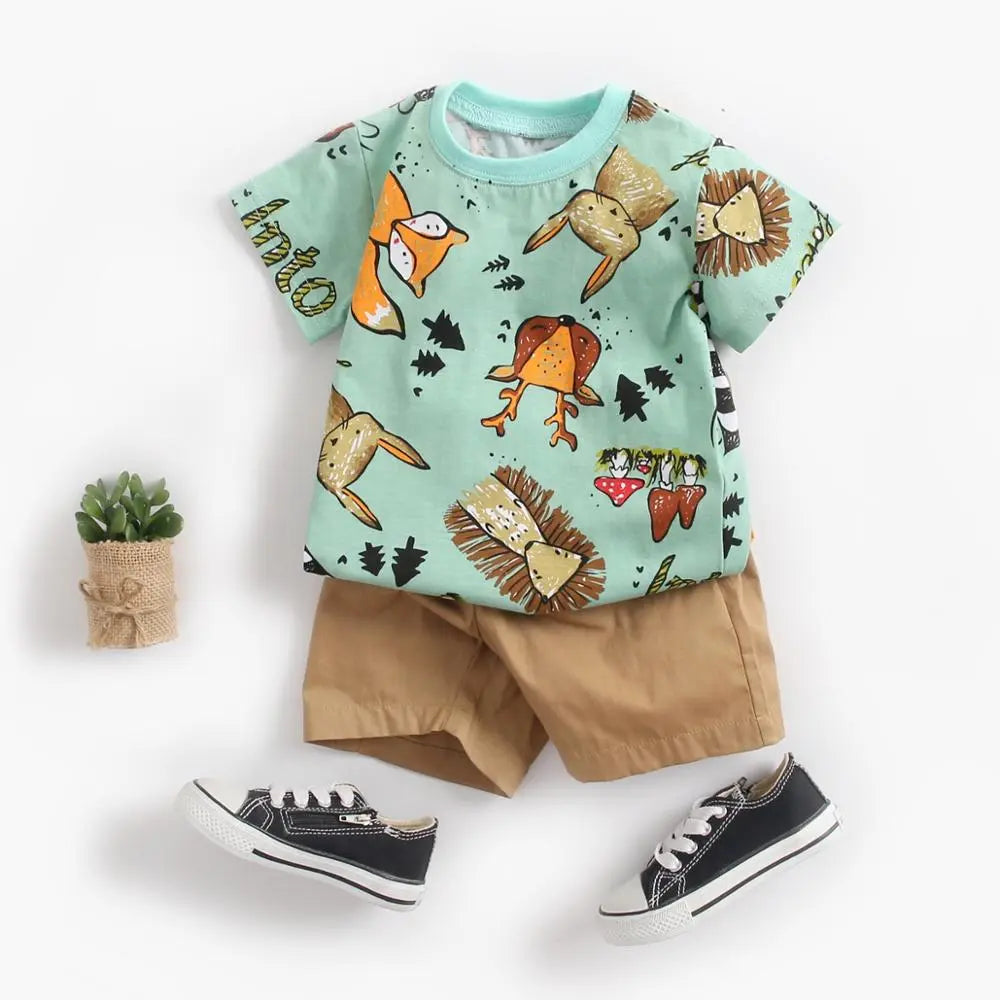 Sanlutoz Cartoon Boys Clothing Sets