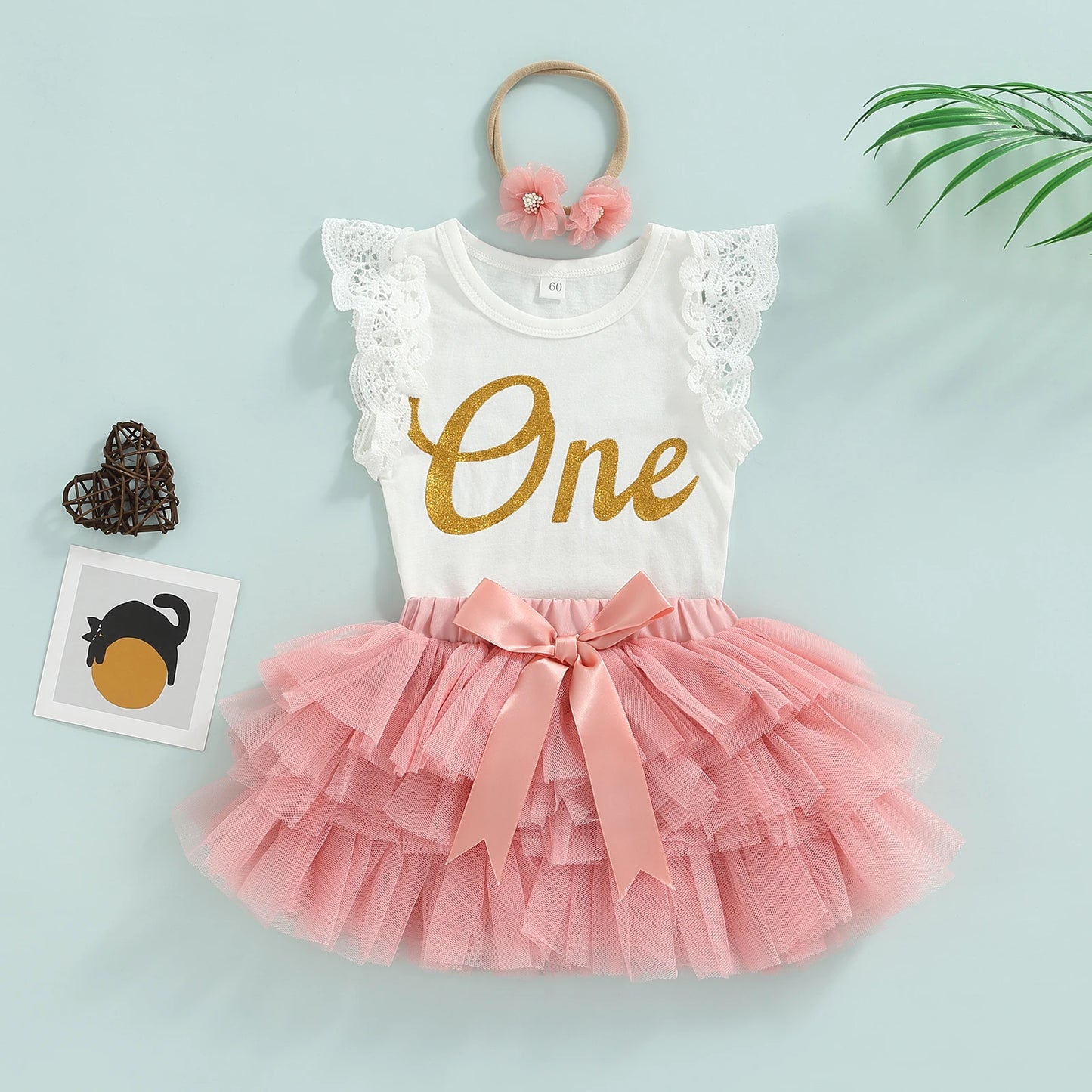 0-18M 1st Birthday Baby Girl Clothes Set Infant