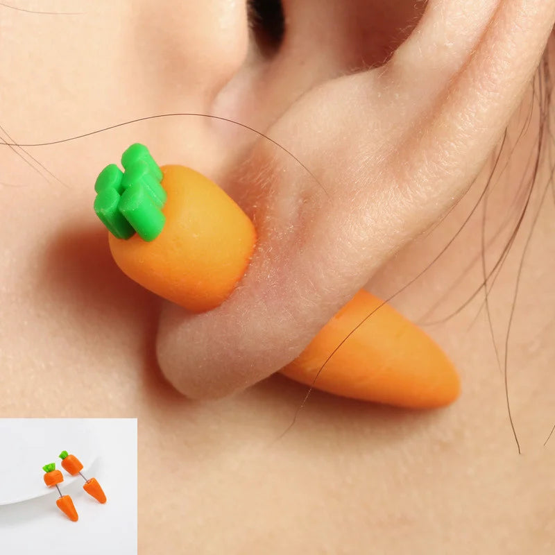 Handmade Cartoon 3D Polymer Clay Animal Earrings