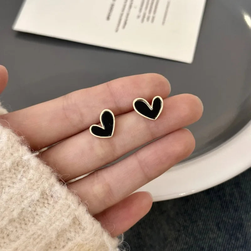 Cute Heart Stud Earrings for Women