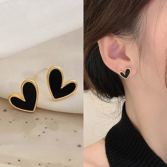 Cute Heart Stud Earrings for Women