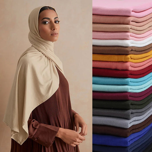 Hijab liso de seda