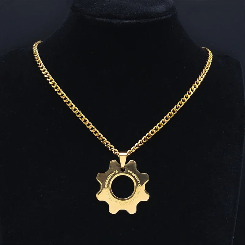 Fashion Game War Machine Stainless Steel Necklace