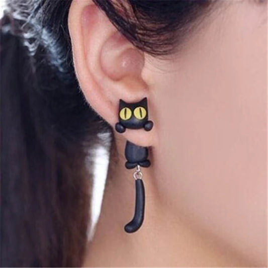 Handmade Cartoon 3D Polymer Clay Animal Earrings