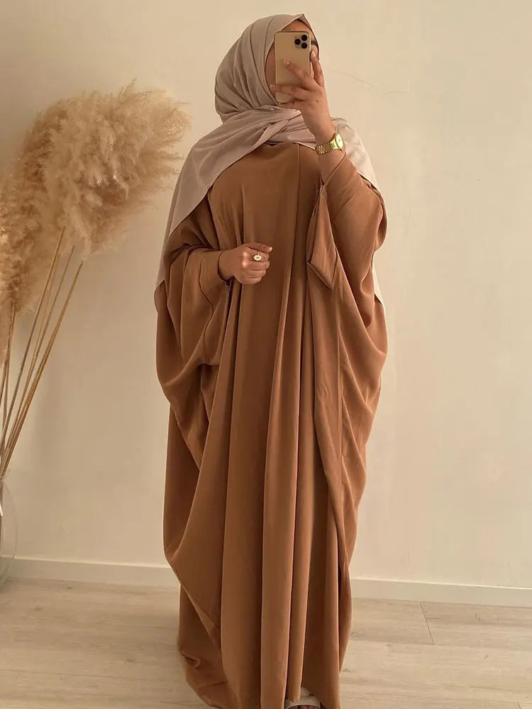 Gannat Plain Abaya with Matching Hijjab