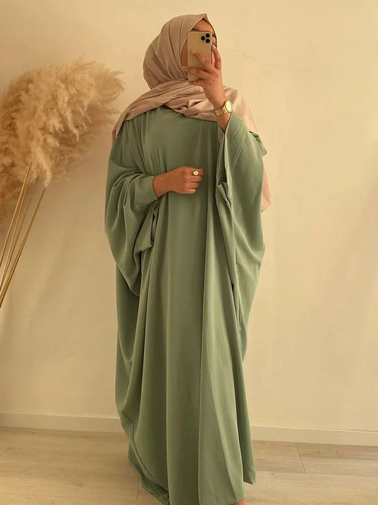 Gannat Plain Abaya with Matching Hijjab