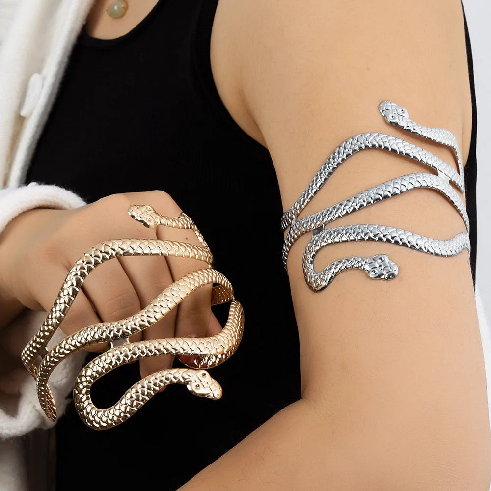 Fashion Chic Egypt Cleopatra Swirl Snake Butterfly arm Bracelet