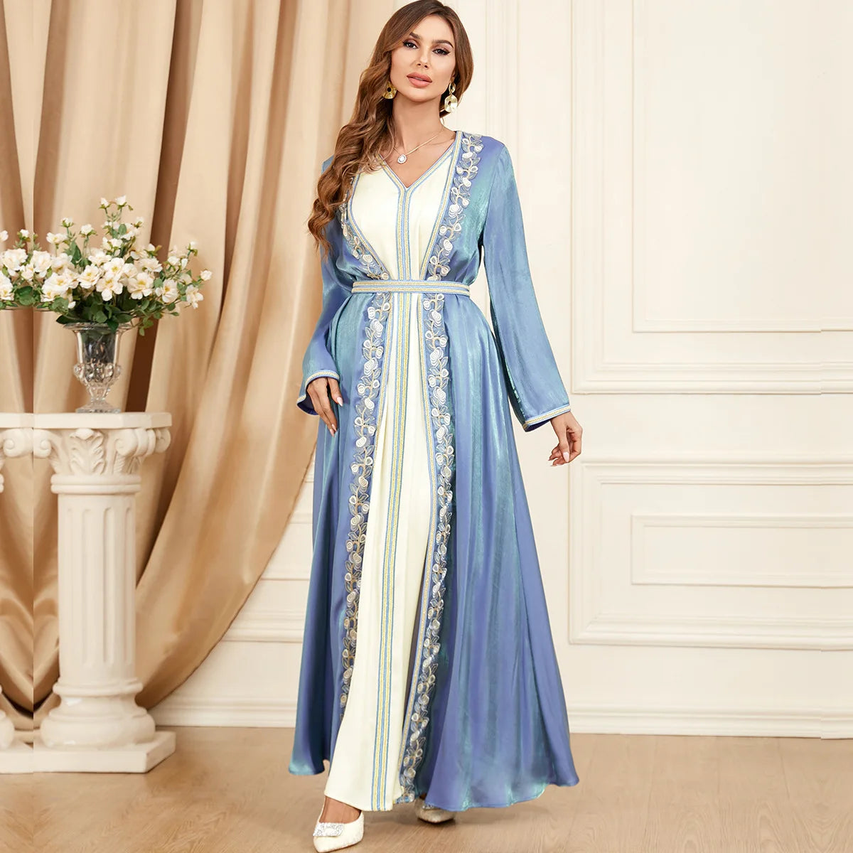 Faten Kaftan Kleid 2-teiliges Set