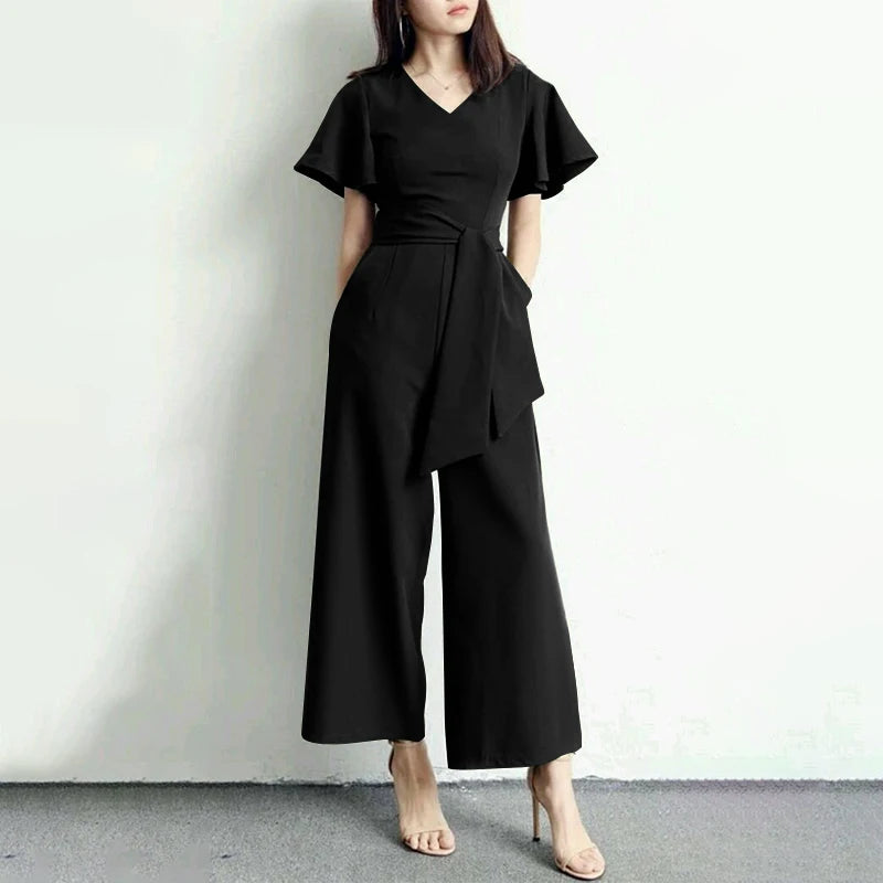 Kamilia 2024 Mode Damen Jumpsuits mit weitem Bein