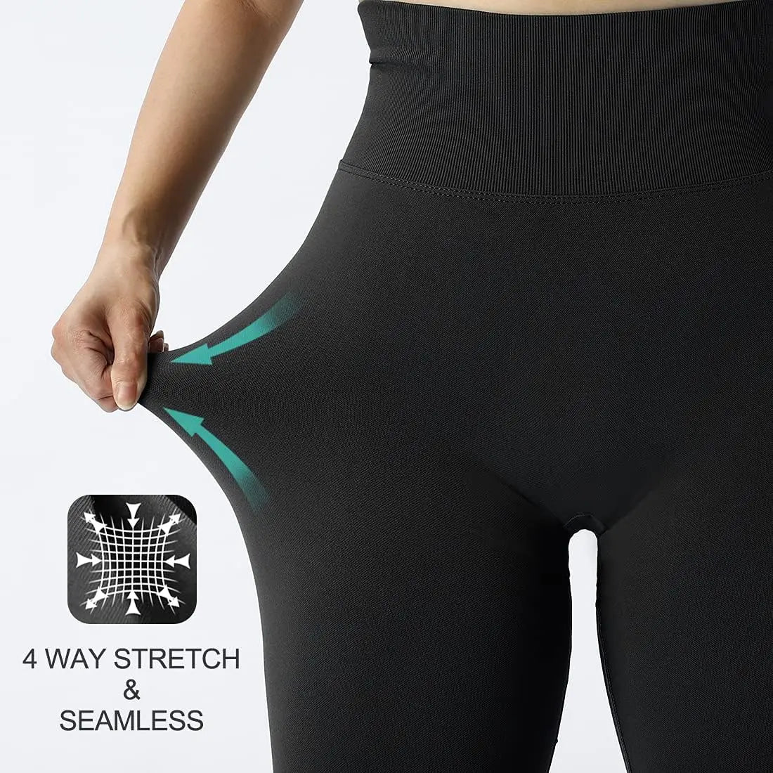 Legging de cintura alta de fitness de punto sin costuras