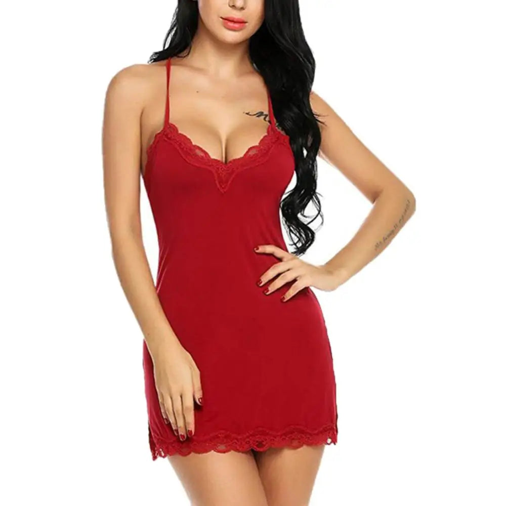 Sexy Low Cut Sleepwear Dress