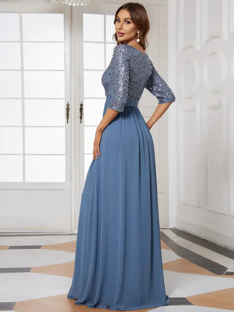 Jamila Dresses A-LINE Chiffon Sleeve