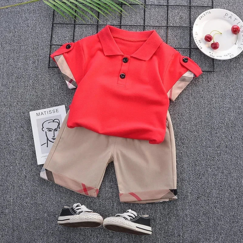 Conjuntos de ropa para bebés, camiseta y pantalones cortos, trajes para niños