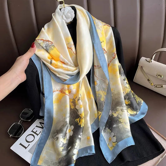 Luxury Design Silk Smooth Scarf Hijjab