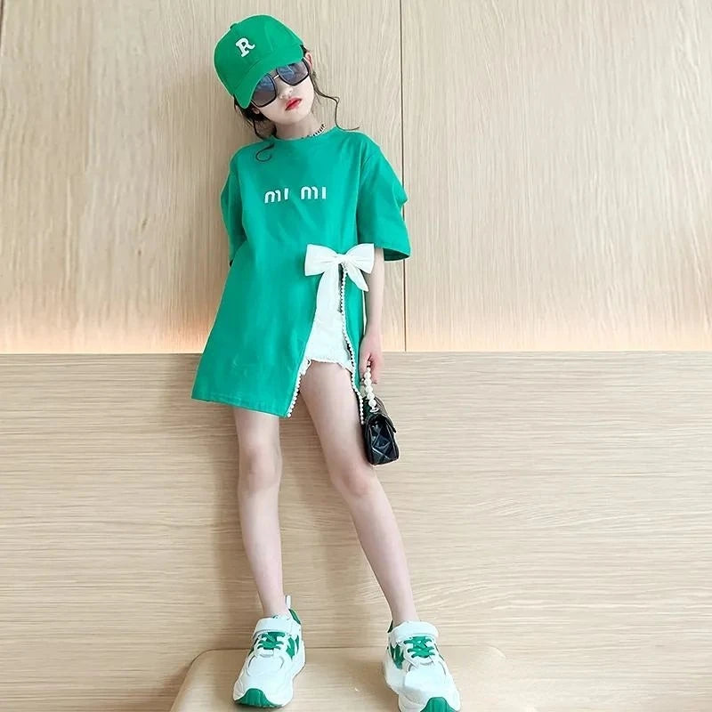 Summer Girls T-shirt Fashion Short Sleeve Girl