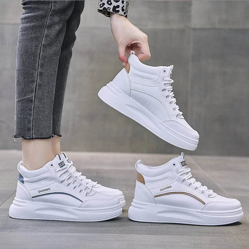 Woman Platform Fashion Shoes Casual Sneakers White