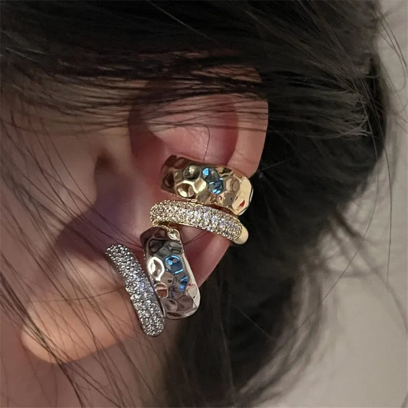 KOTiK New Trending Zircon Double-layer Ear