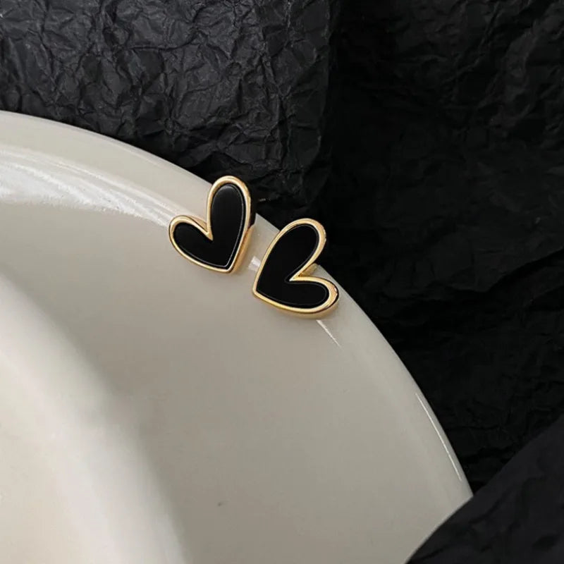 Cute Heart Stud Earrings for Women