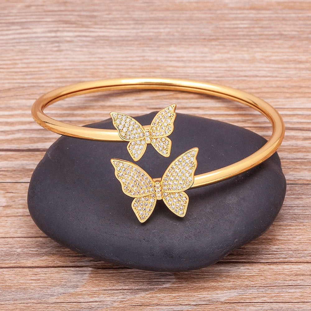 Pulsera de cobre de mariposa de moda europea americana