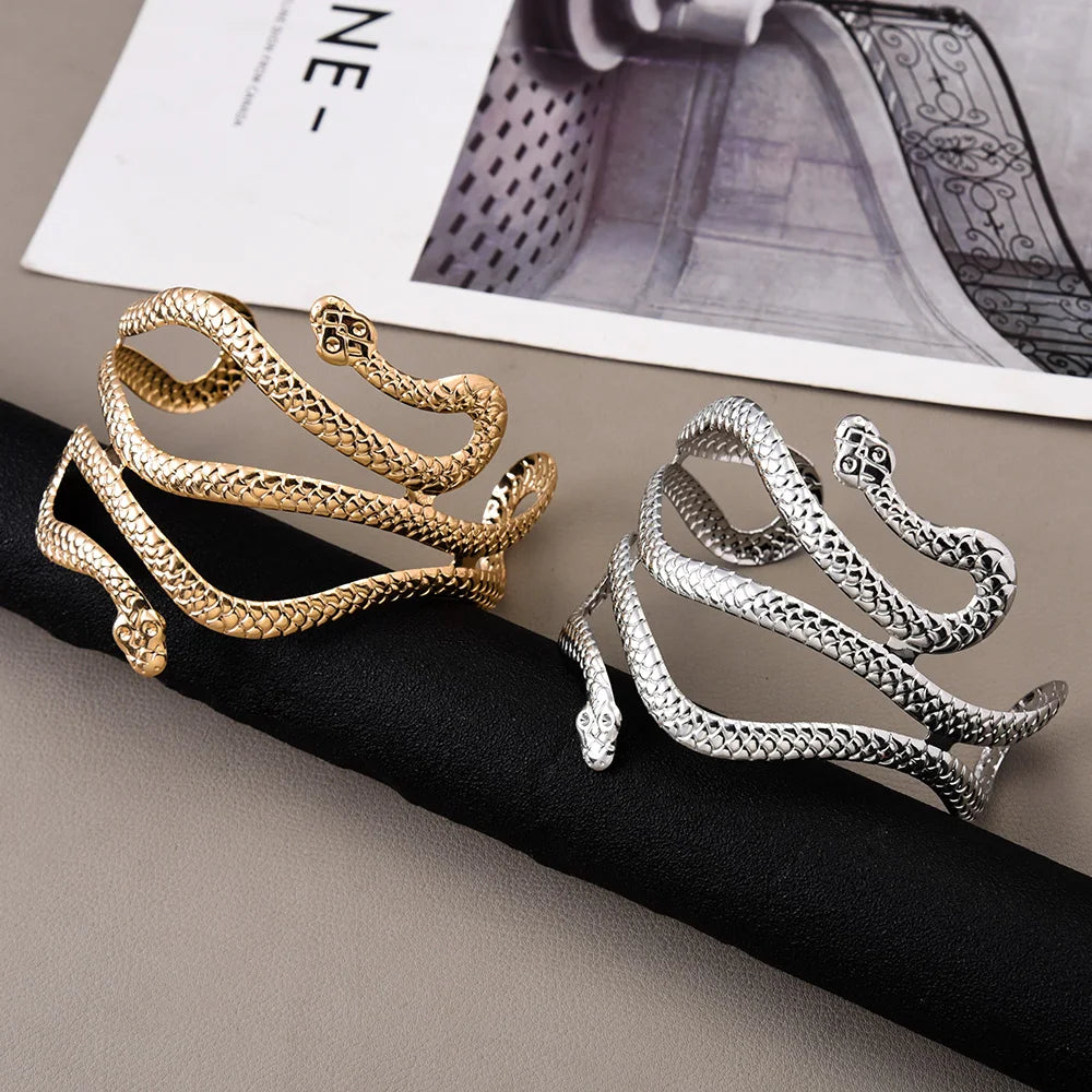 Fashion Chic Egypt Cleopatra Swirl Snake Butterfly arm Bracelet