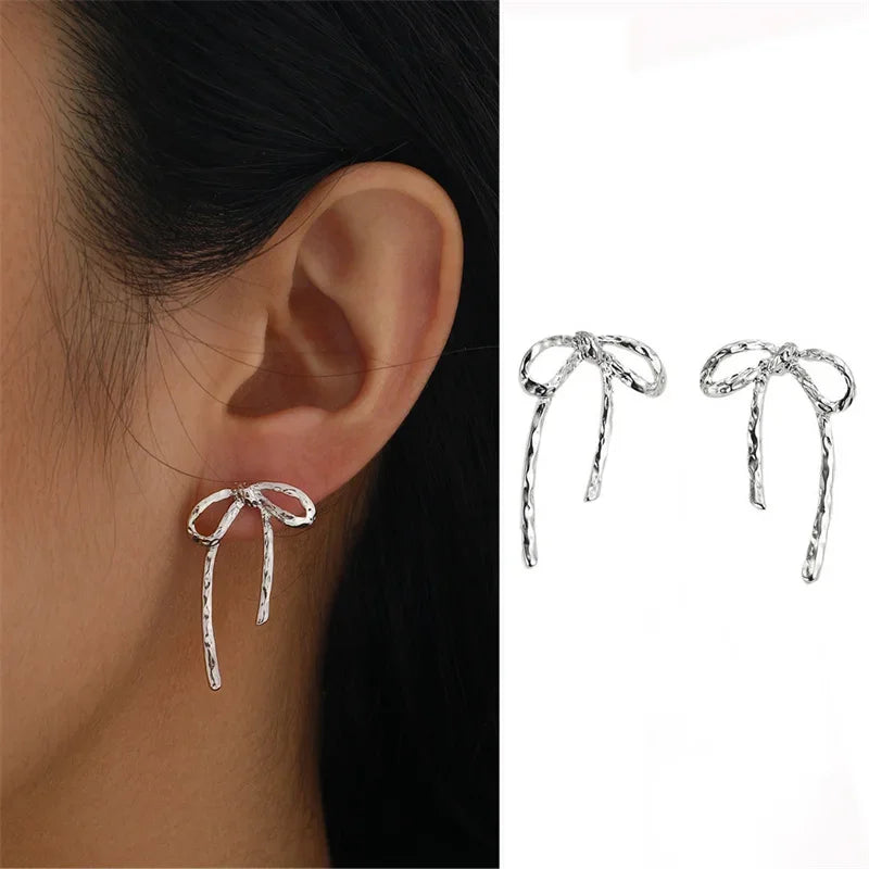 Design Sweet and Cool Style Bow Knot Earrings