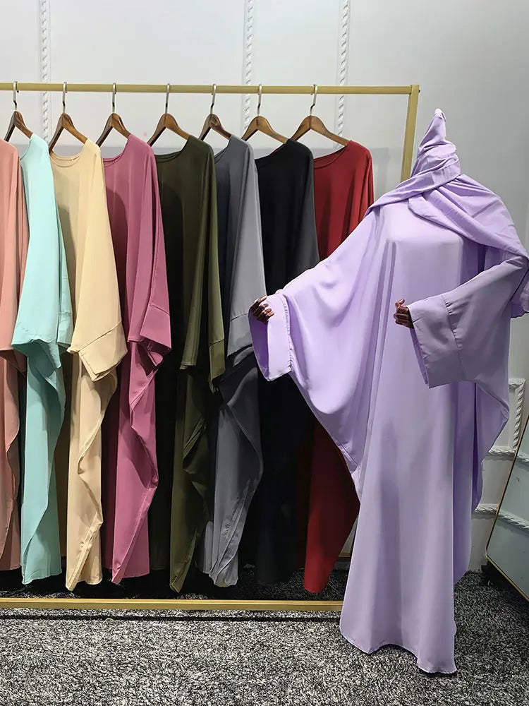 Gannat Plain Abaya with Matching Hijjab