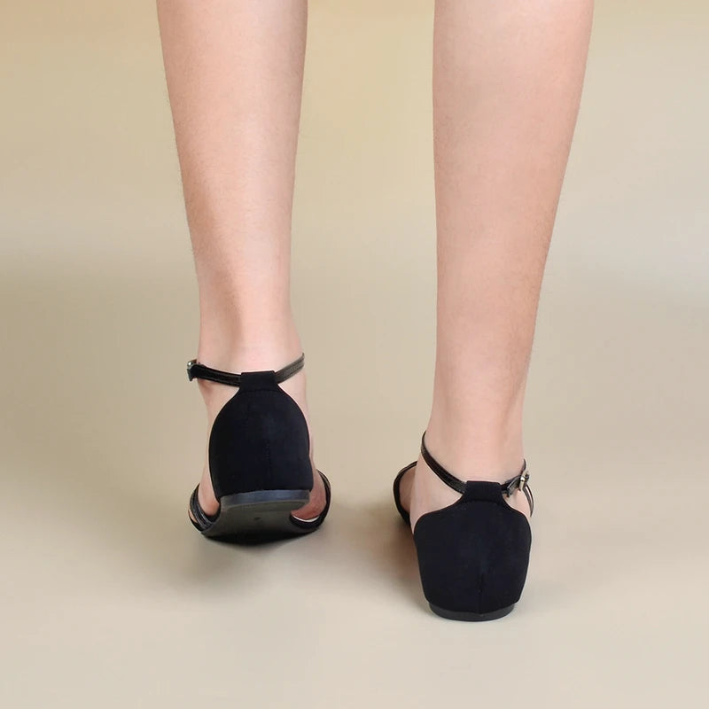 Pointed Toe Flat Versatile Ankle Strap