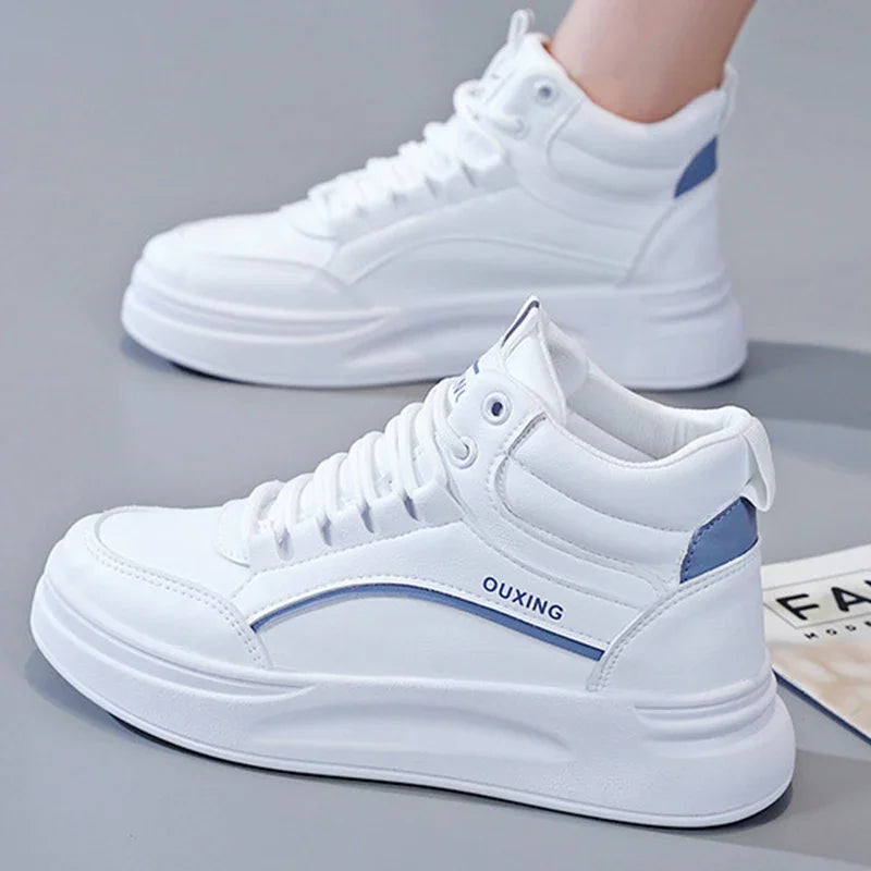 Woman Platform Fashion Shoes Casual Sneakers White