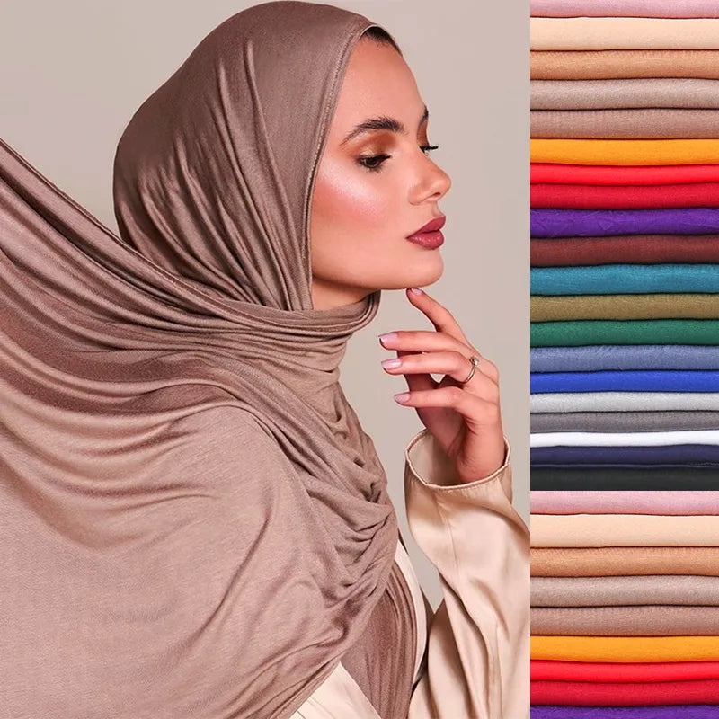 Hijab De Jersey De Algodón Modal De Moda