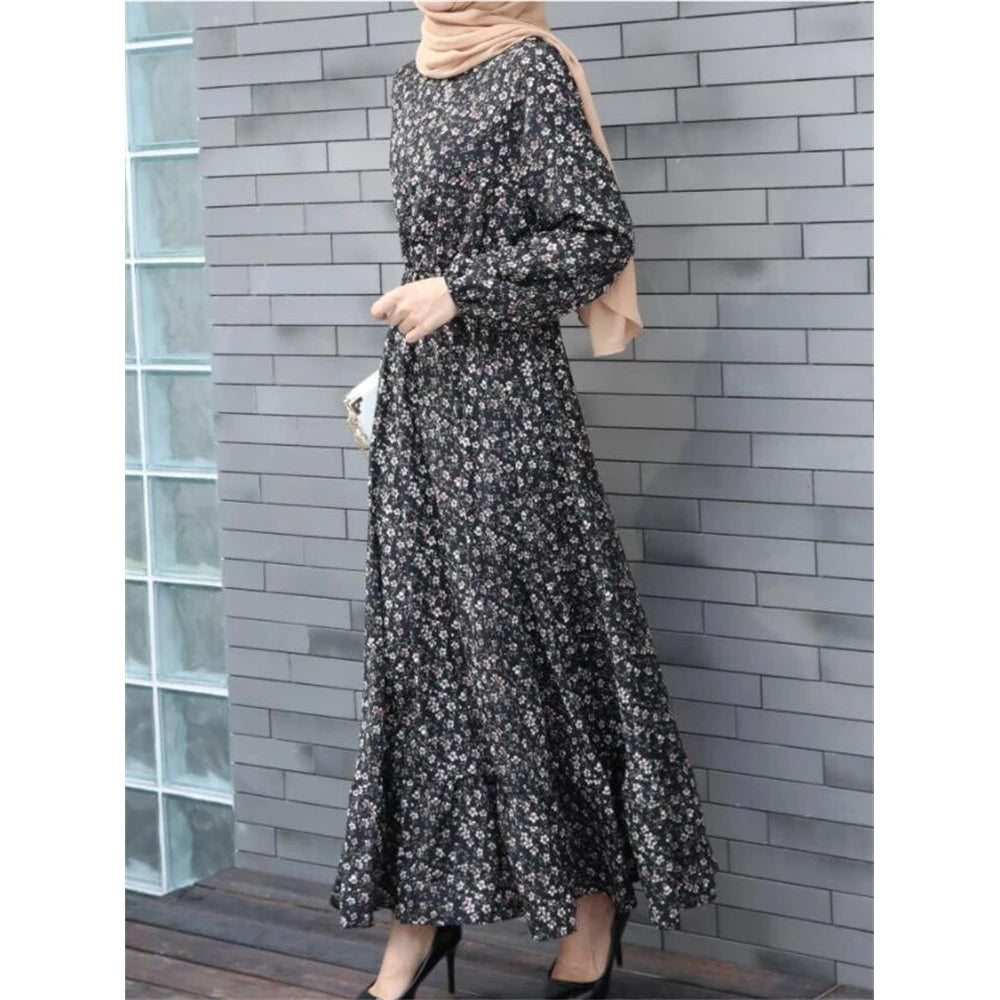 Seleen Solid Full Sleeve O-neck Casual Dress