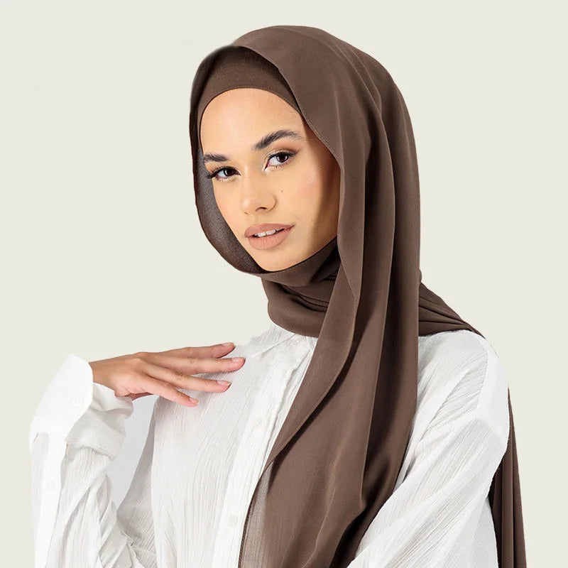 Zweiteiliges Set Chiffon passender Hijab