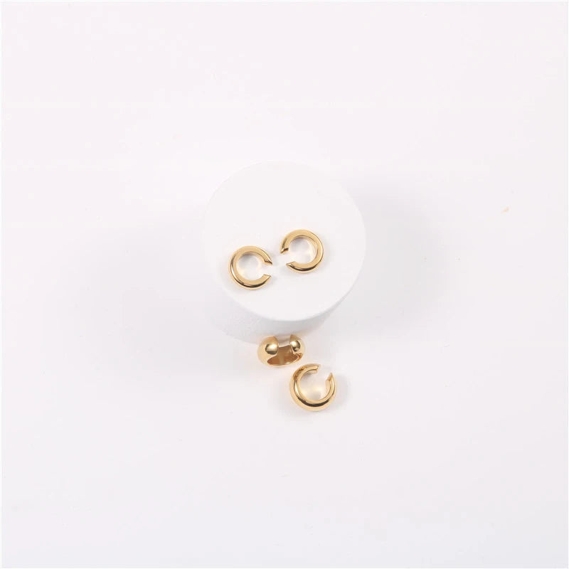 2pcs 18k Gold Plated Ear Cuff Wrap Earrings