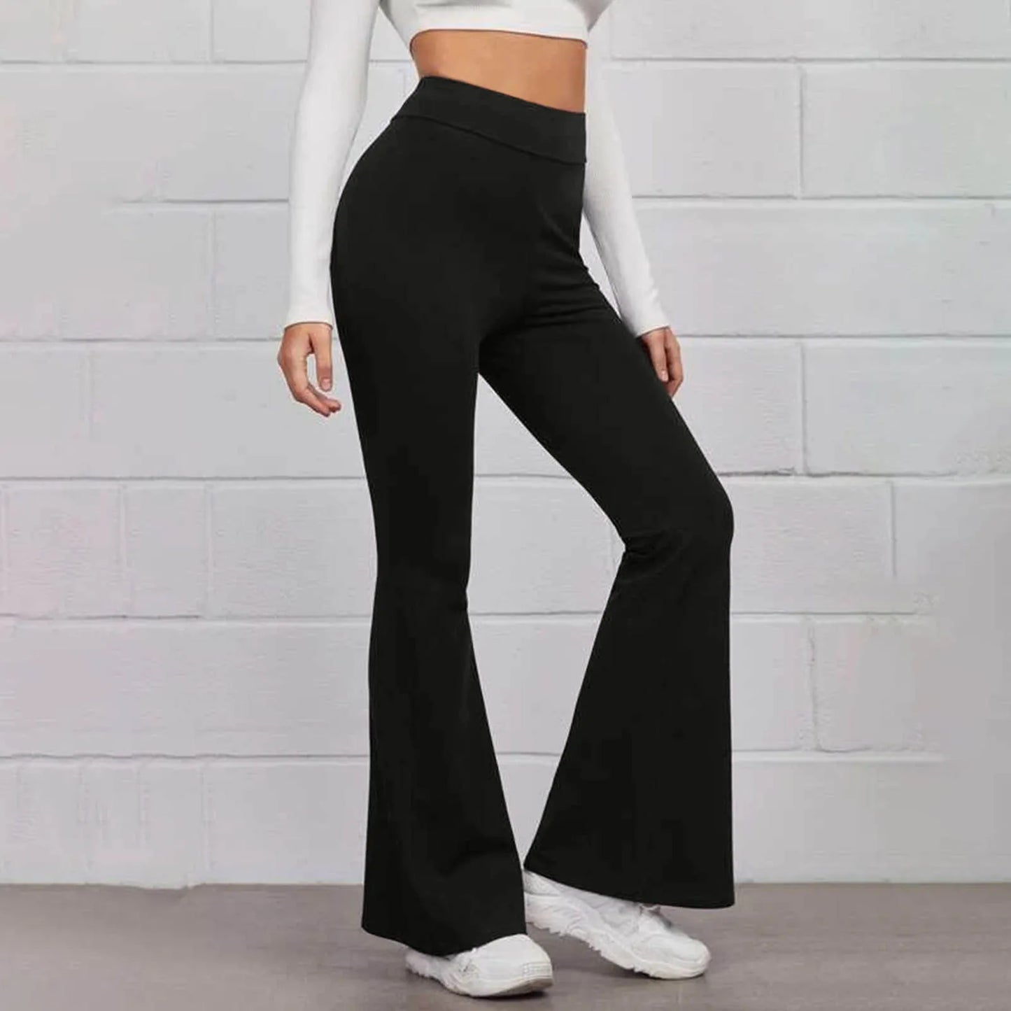 Elastic Leggings Solid High Waist Slim