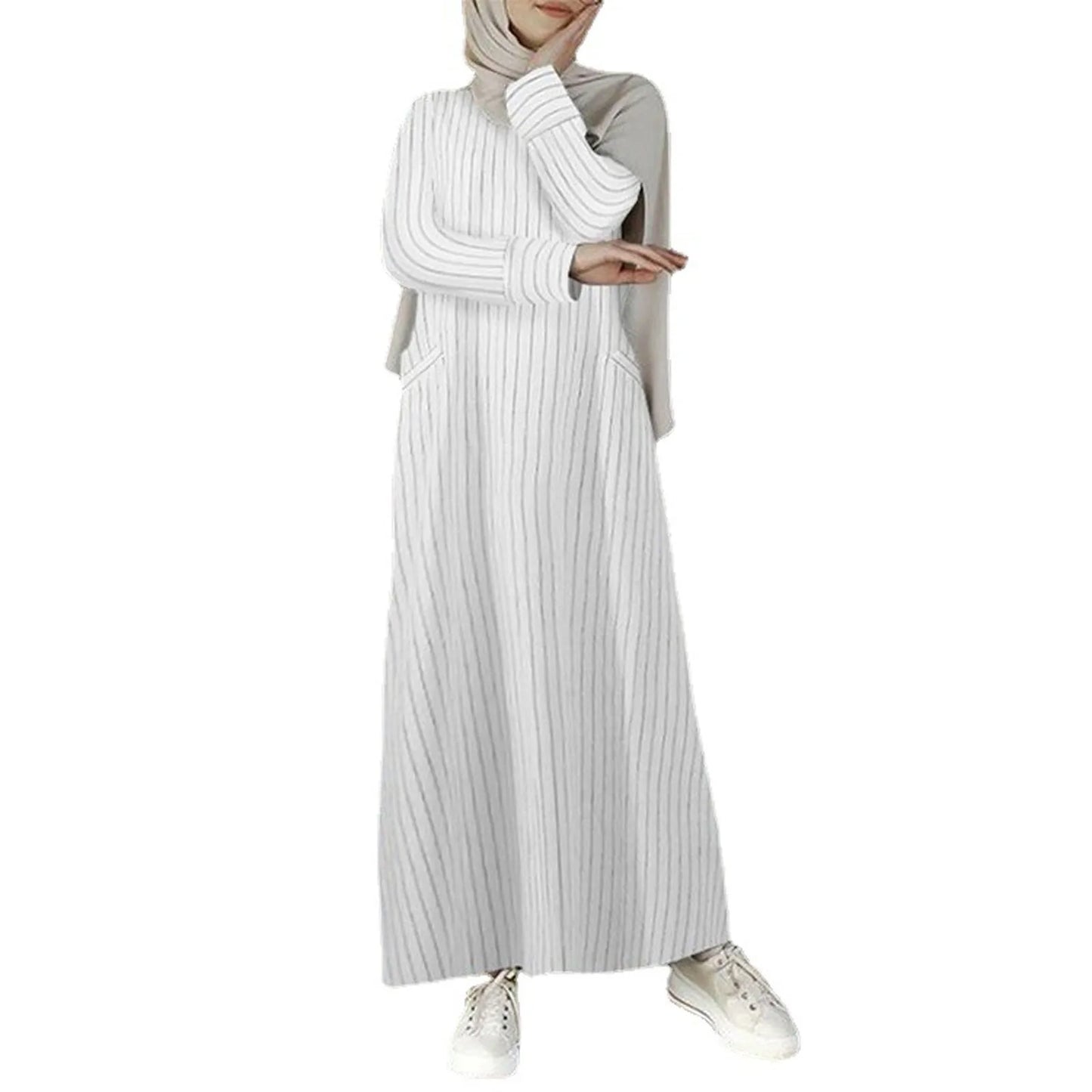 Habeeba Damen Langärmliges Freizeitkleid