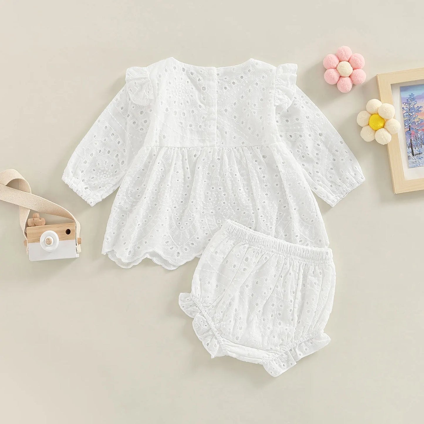 0-24M Kleinkind Baby Mädchen Kleidung Set Einfarbig