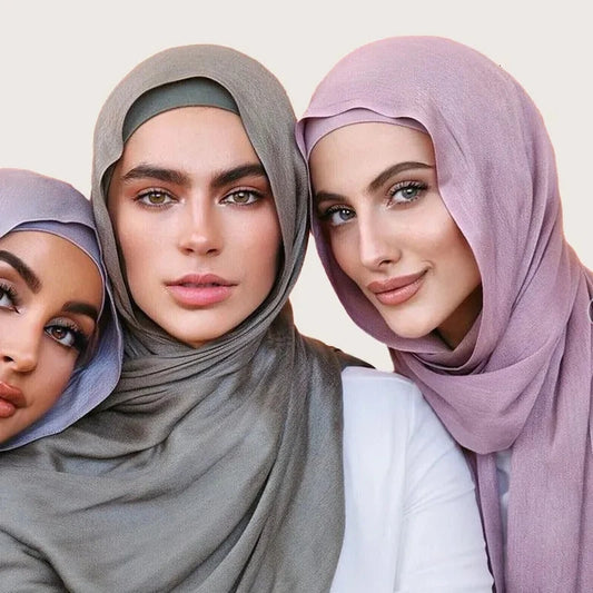 2-teiliges Set Viskose-Jersey-Kappe mit Hijab in passender Farbe