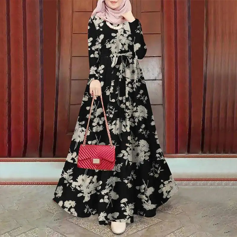 Jomana Long Dress Full Sleeve Printed Dresses