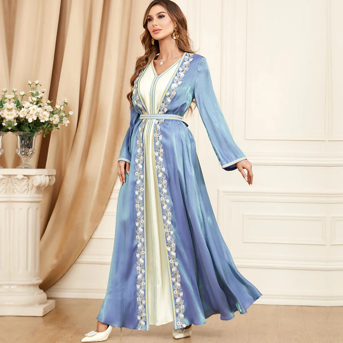 Faten Kaftan Kleid 2-teiliges Set