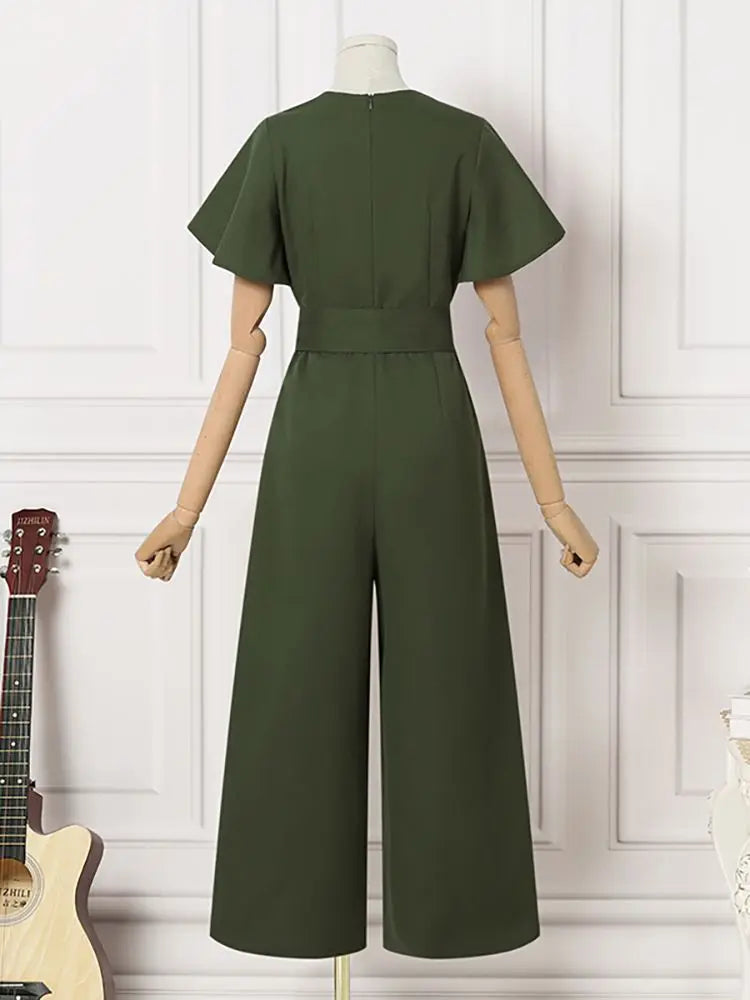 Kamilia 2024 Mode Damen Jumpsuits mit weitem Bein