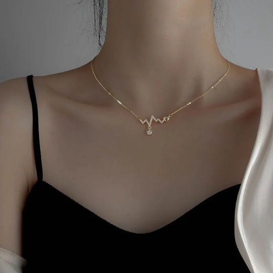 Heartbeat K Gold Necklace