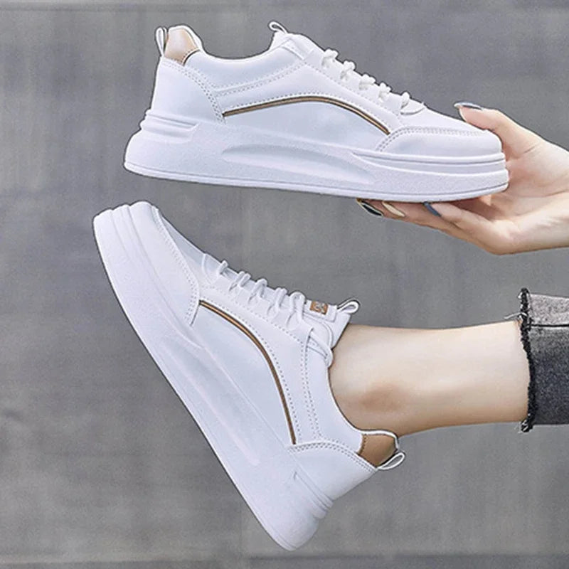 Woman Platform Fashion Shoes Casual Sneakers White