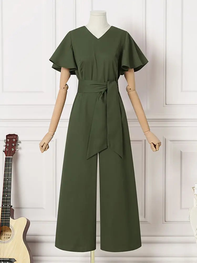 Kamilia 2024 Mode Damen Jumpsuits mit weitem Bein