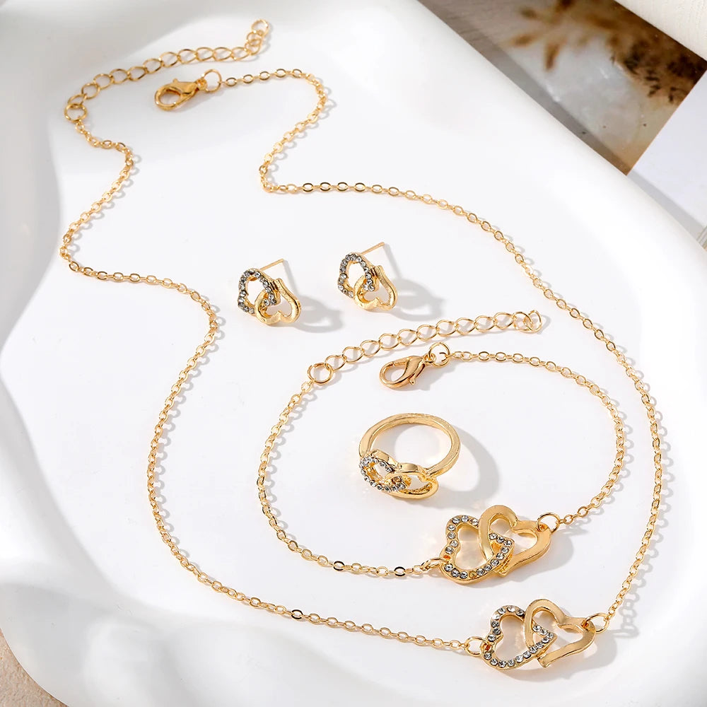 Fashion Crystal  4PC Jewelry Set