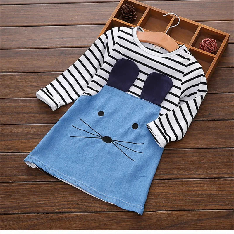 Kids Dresses for Girls Elegant Long Sleeve