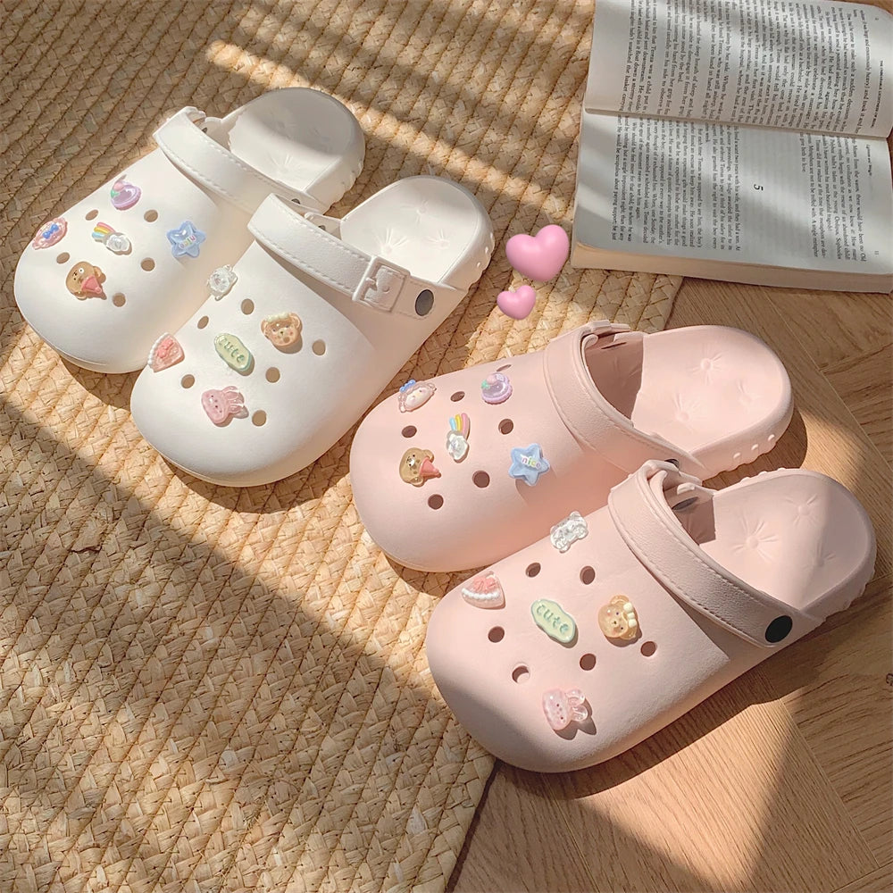 Summer New Perforated Women Home Slippers